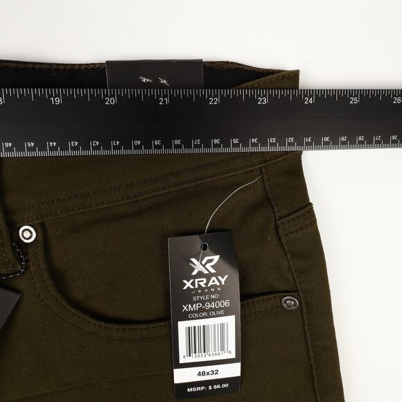 NEW XRAY XR Jeans Mens 48x32 Commuter Pants Jeans  Slim Fit Olive Green Stretch - Picture 6 of 11